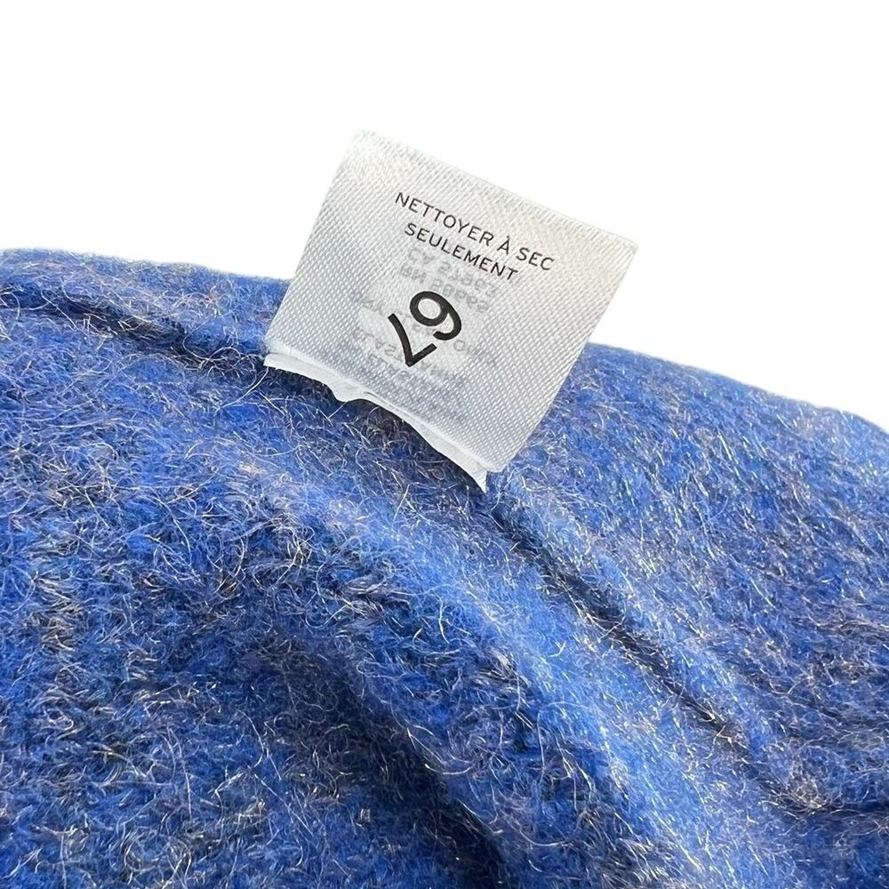 Lewit Sweater Hi-LowKnit Crewneck Marled Wool Blend Blue Size Large - Picture 10 of 10